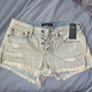 Abercrombie & Fitch Denim Distressed Shorts